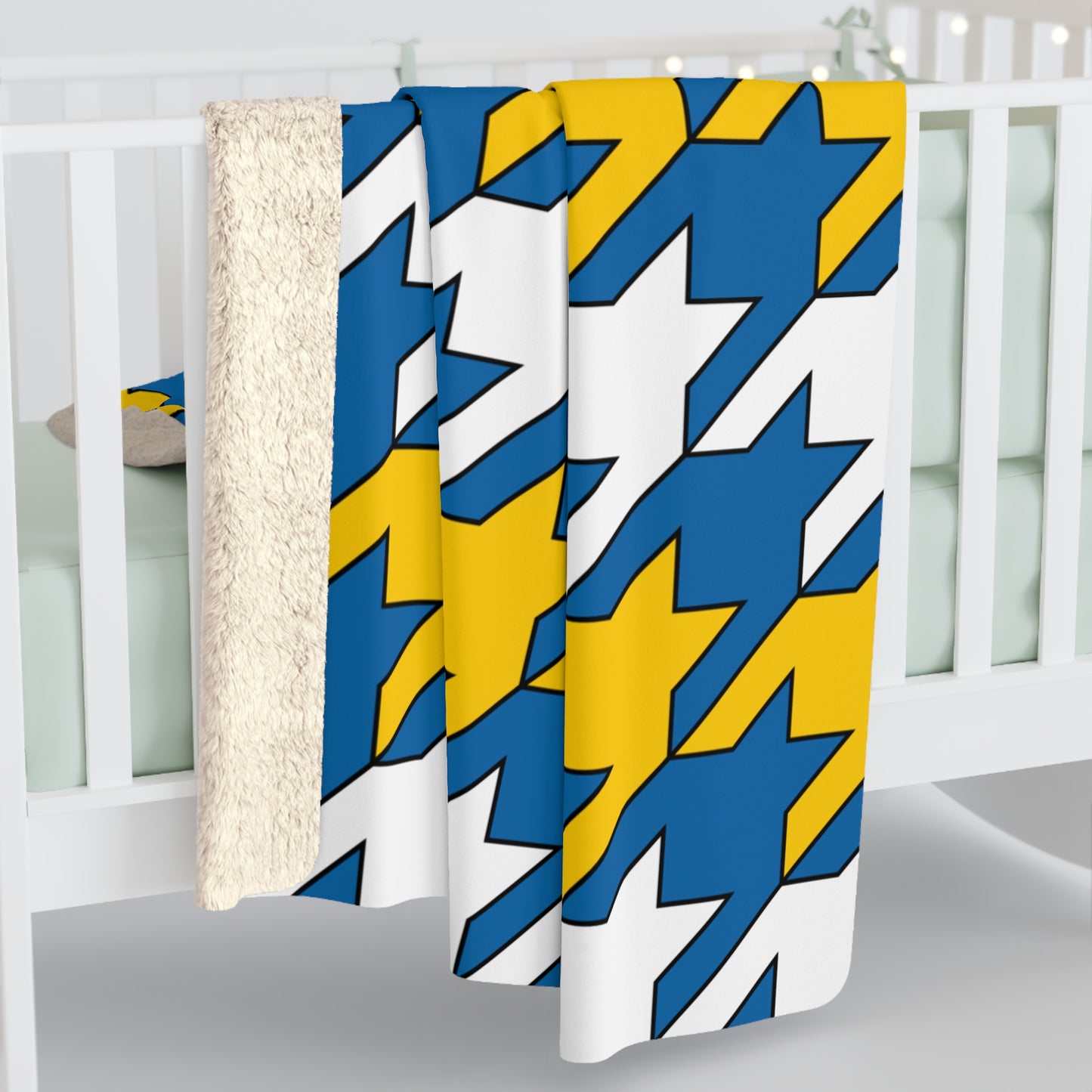 Canary Islands Retro Houndstooth Blanket Throw