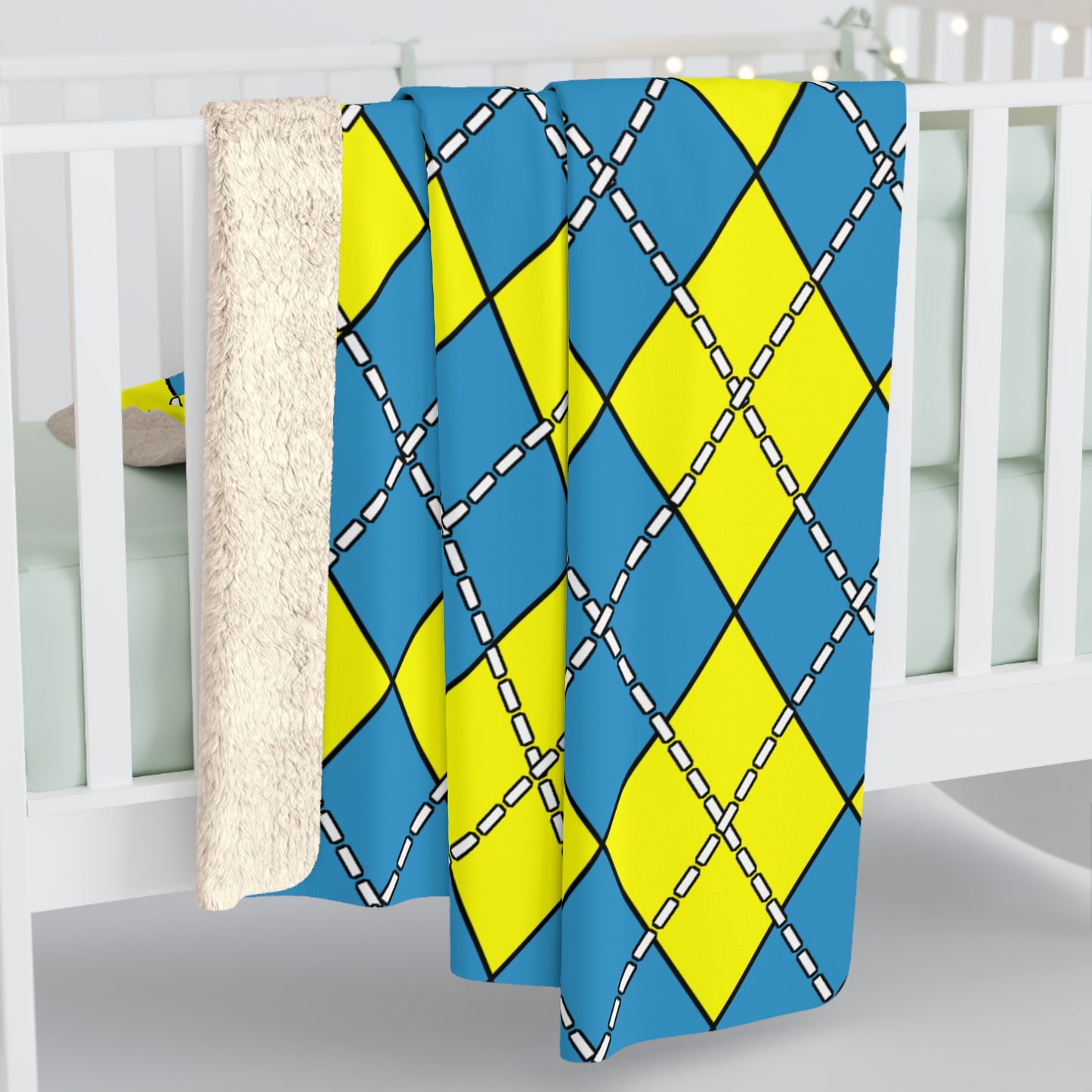 Aruba Retro Argyle Blanket Throw