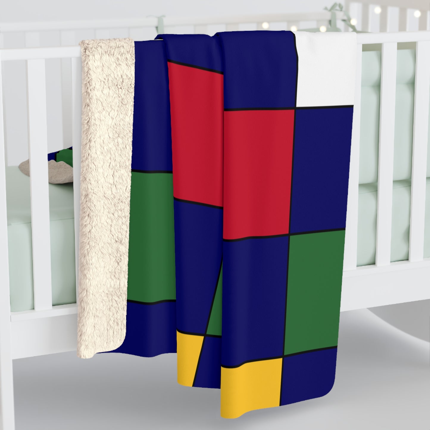 British Virgin Islands Retro Check Blanket Throw