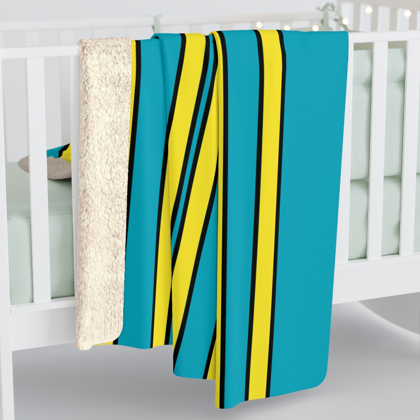 Kazakhstan Retro Stripes Blanket Throw