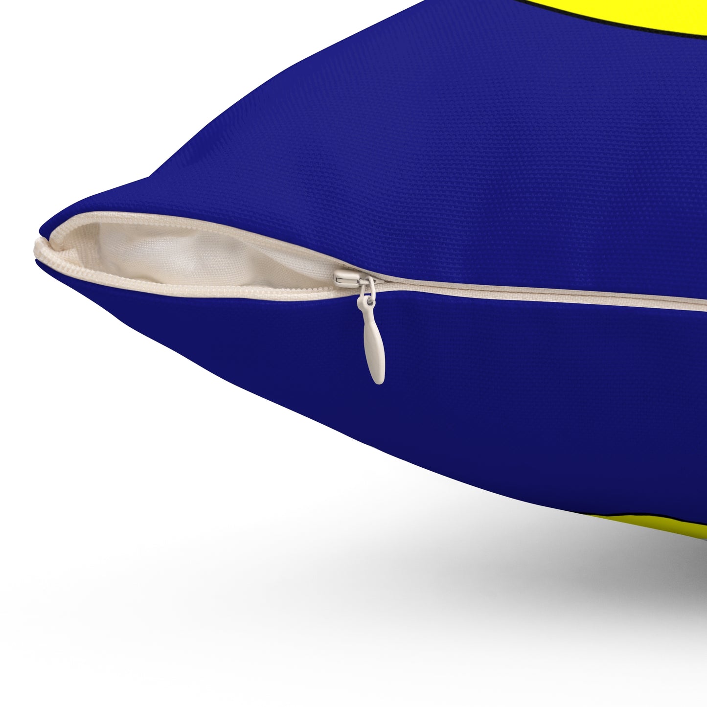 Navy Blue, Yellow Retro Target Cushion Pillow