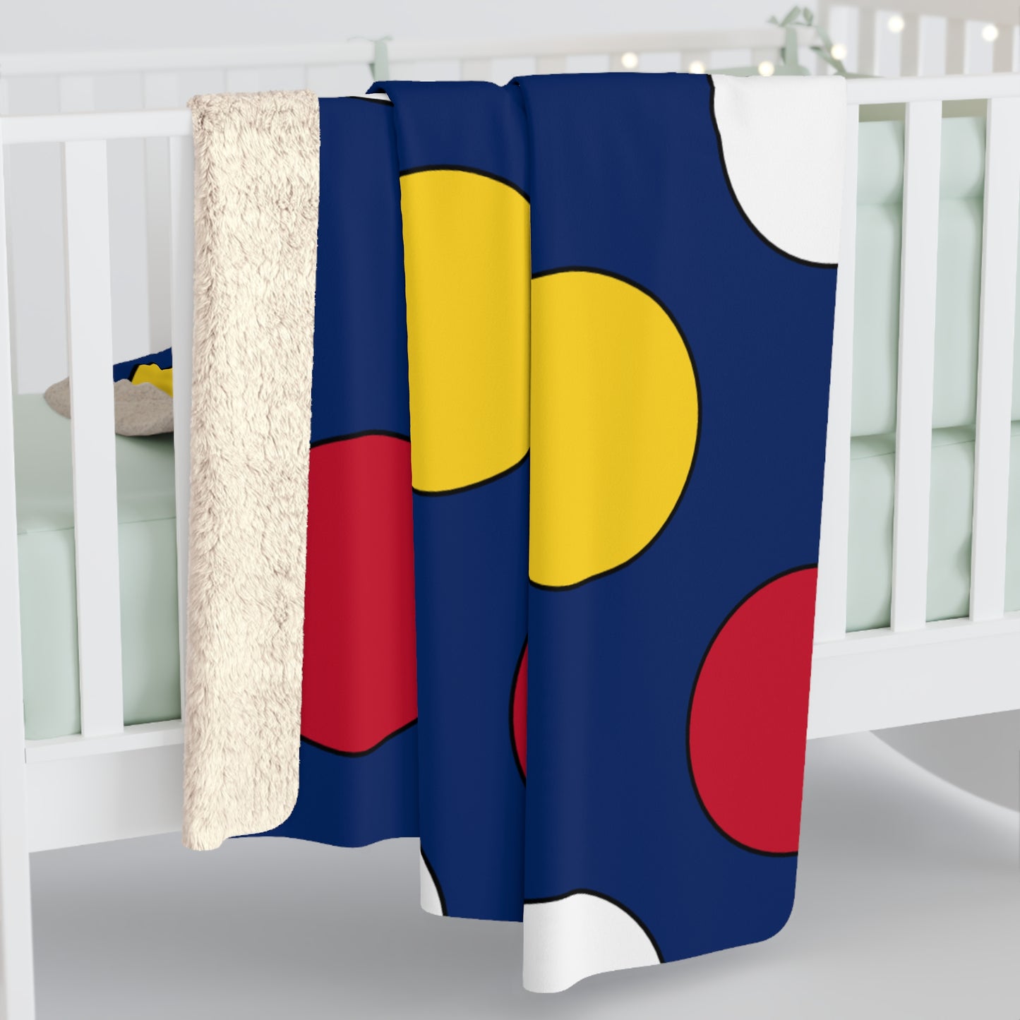Turks And Caicos Islands Retro Polka Dots Blanket Throw
