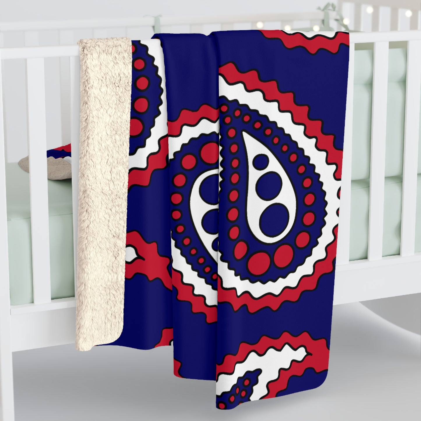South Georgia And The South Sandwich Islands Retro Paisley Blanket Throw