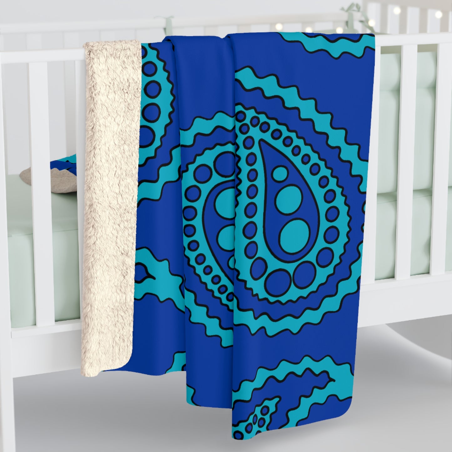 Pacific Islands Retro Paisley Blanket Throw