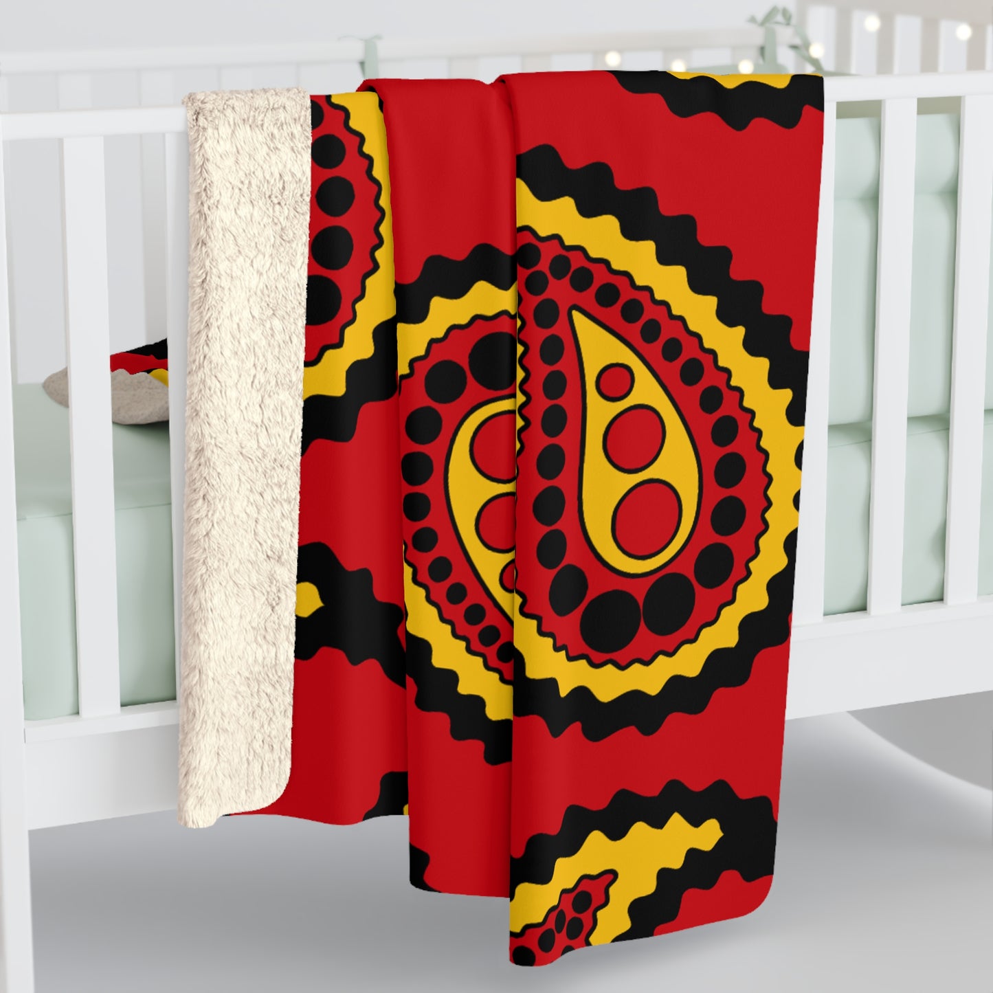 Timor Leste Retro Paisley Blanket Throw