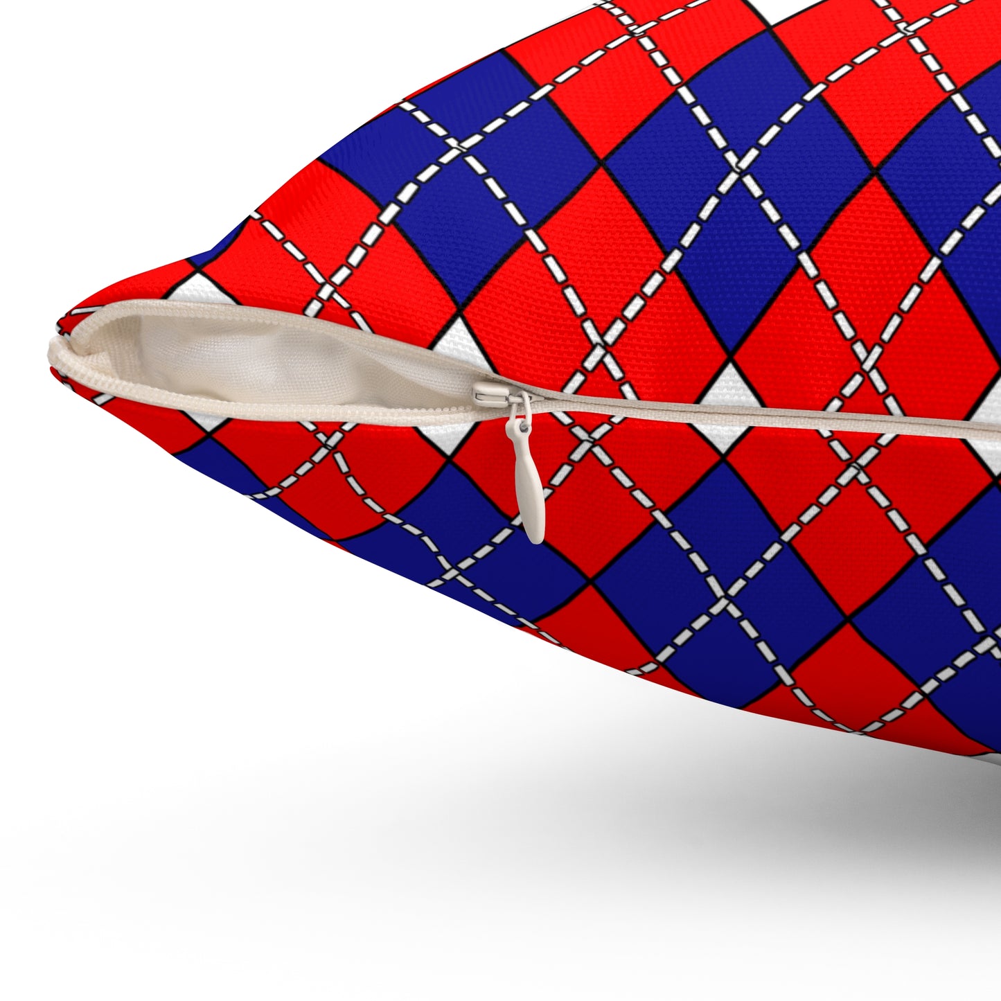 Croatia Retro Argyle Cushion Pillow
