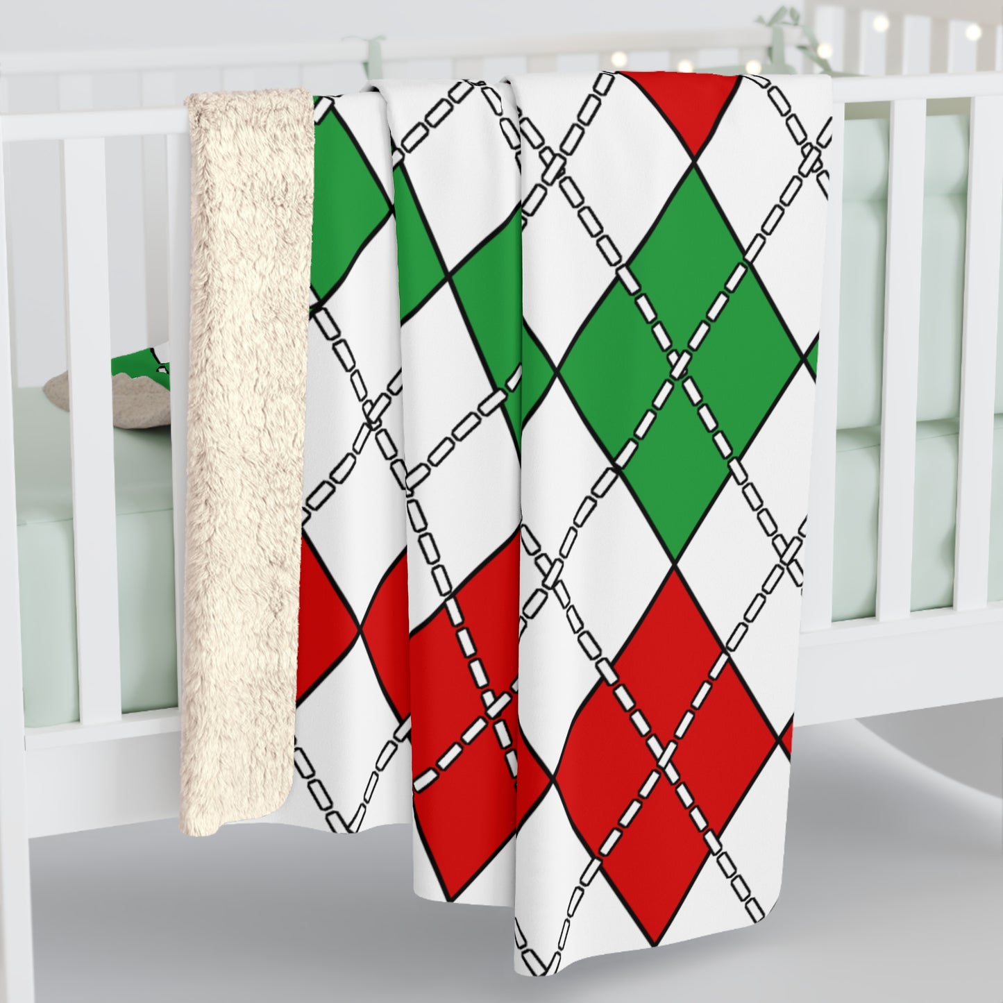 Iran Retro Argyle Blanket Throw