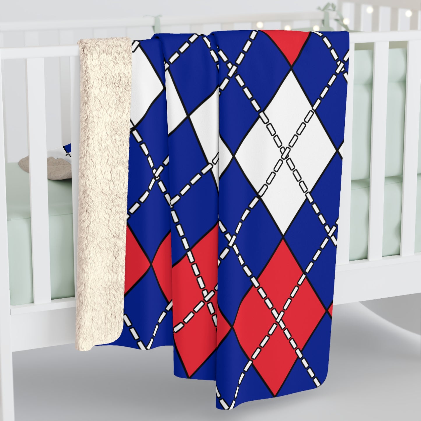 Sint Maarten Retro Argyle Blanket Throw