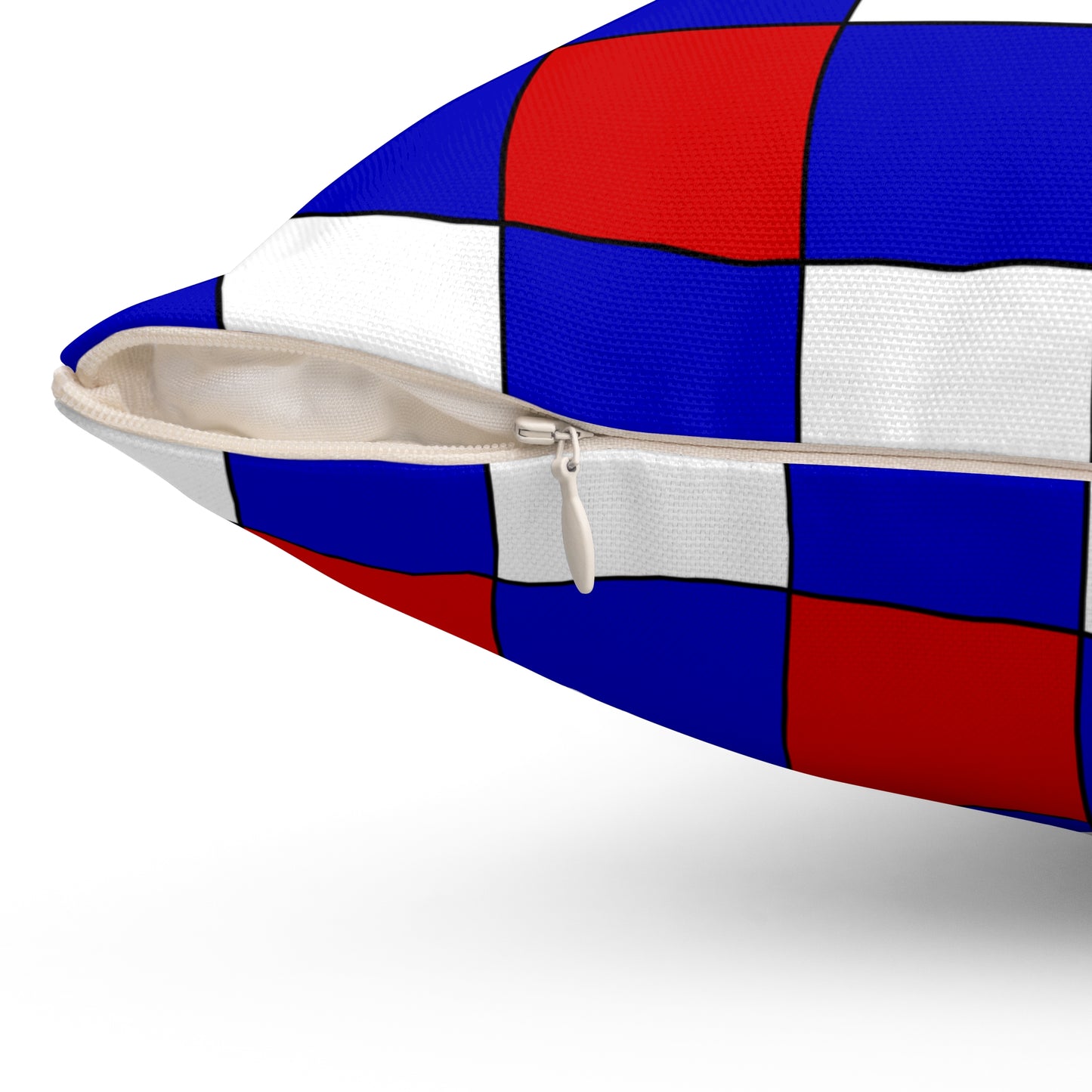 Slovenia Retro Check Cushion Pillow