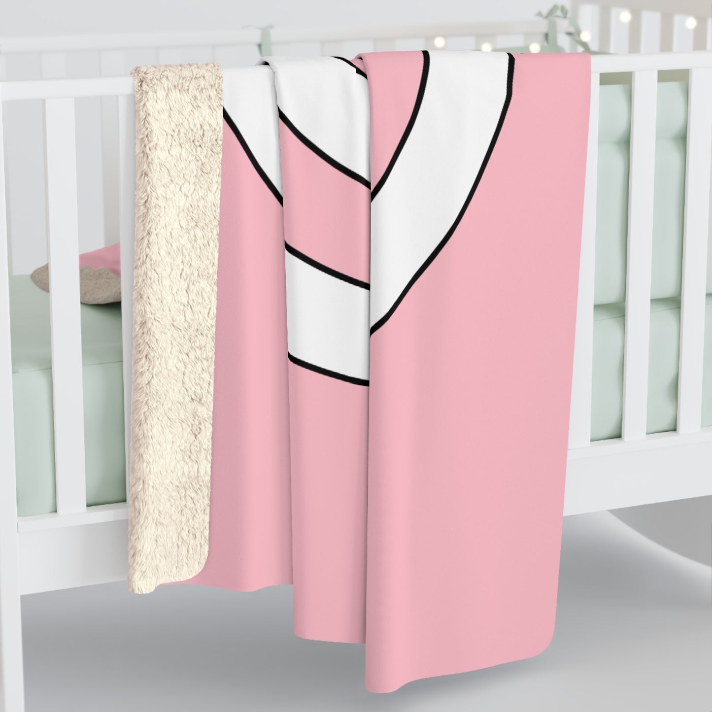 Pink, White Retro Target Blanket Throw