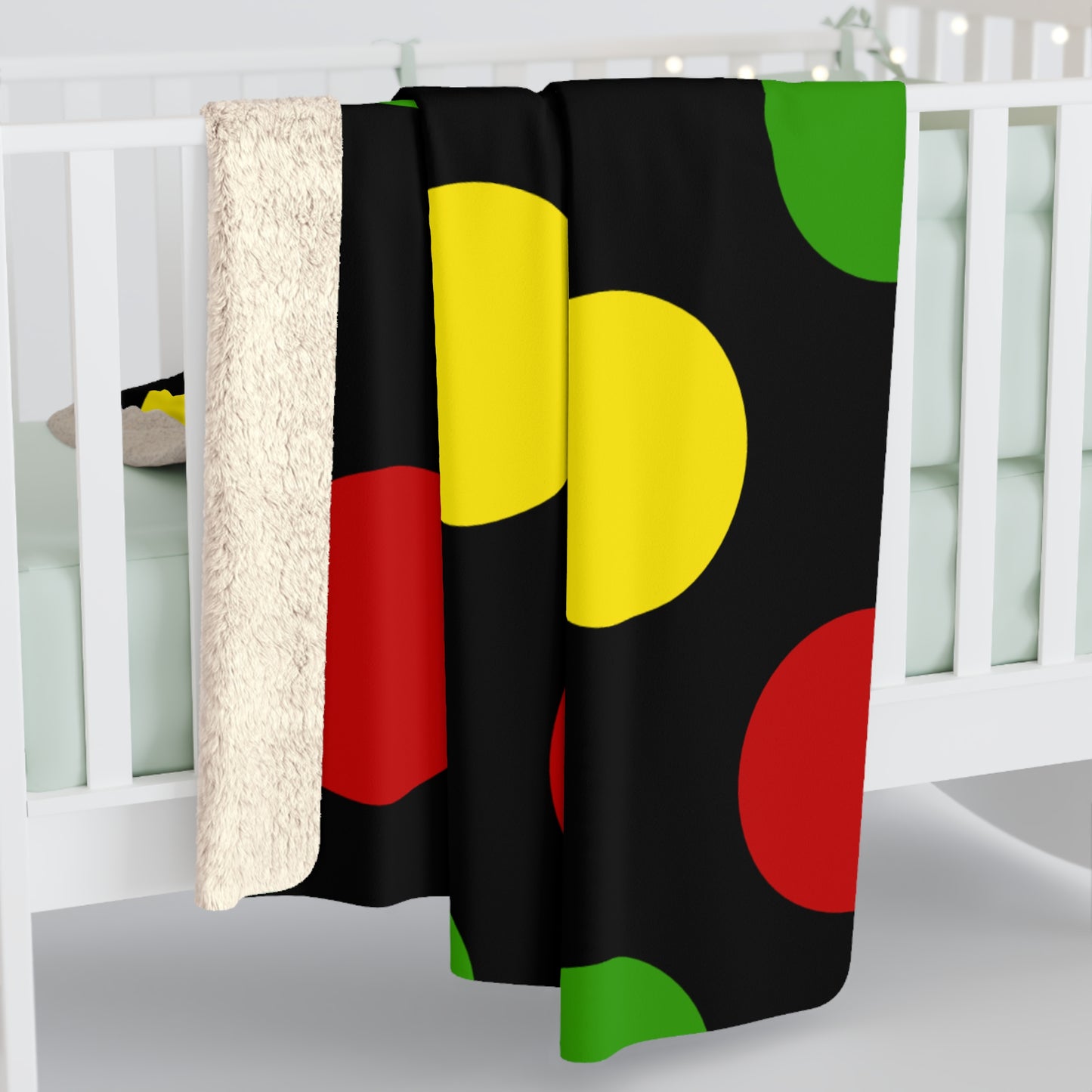 Saint Kitts And Nevis Retro Polka Dots Blanket Throw