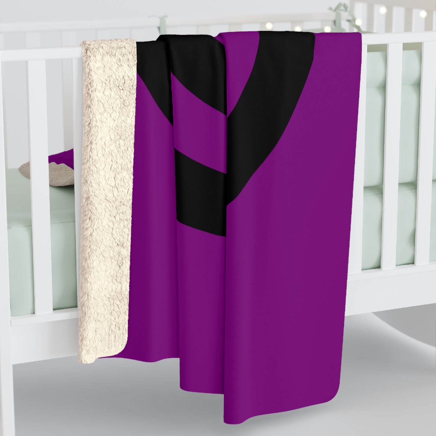 Purple, Black Retro Target Blanket Throw