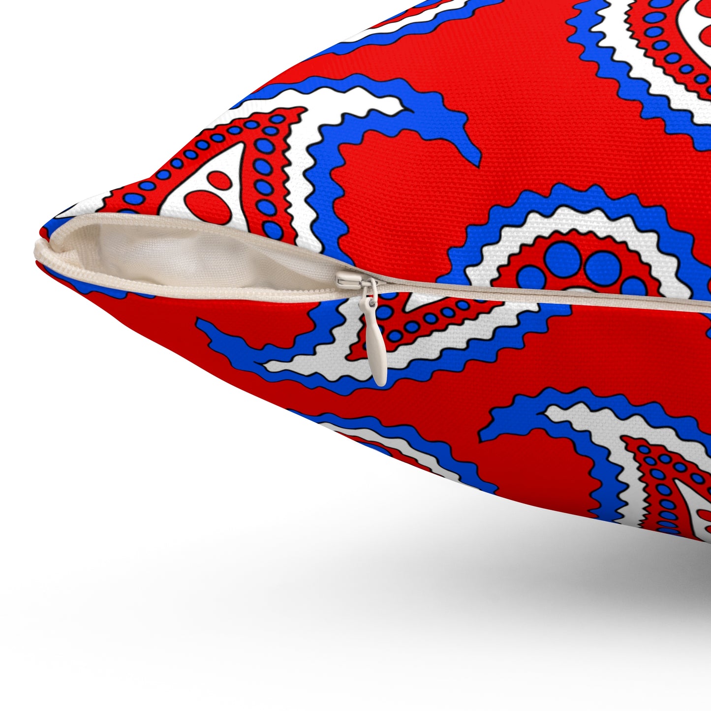 Puerto Rico Retro Paisley Cushion Pillow