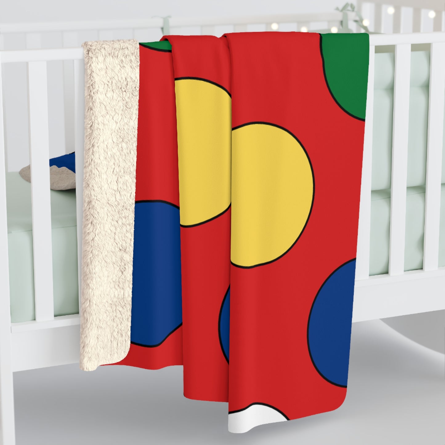 Seychelles Retro Polka Dots Blanket Throw