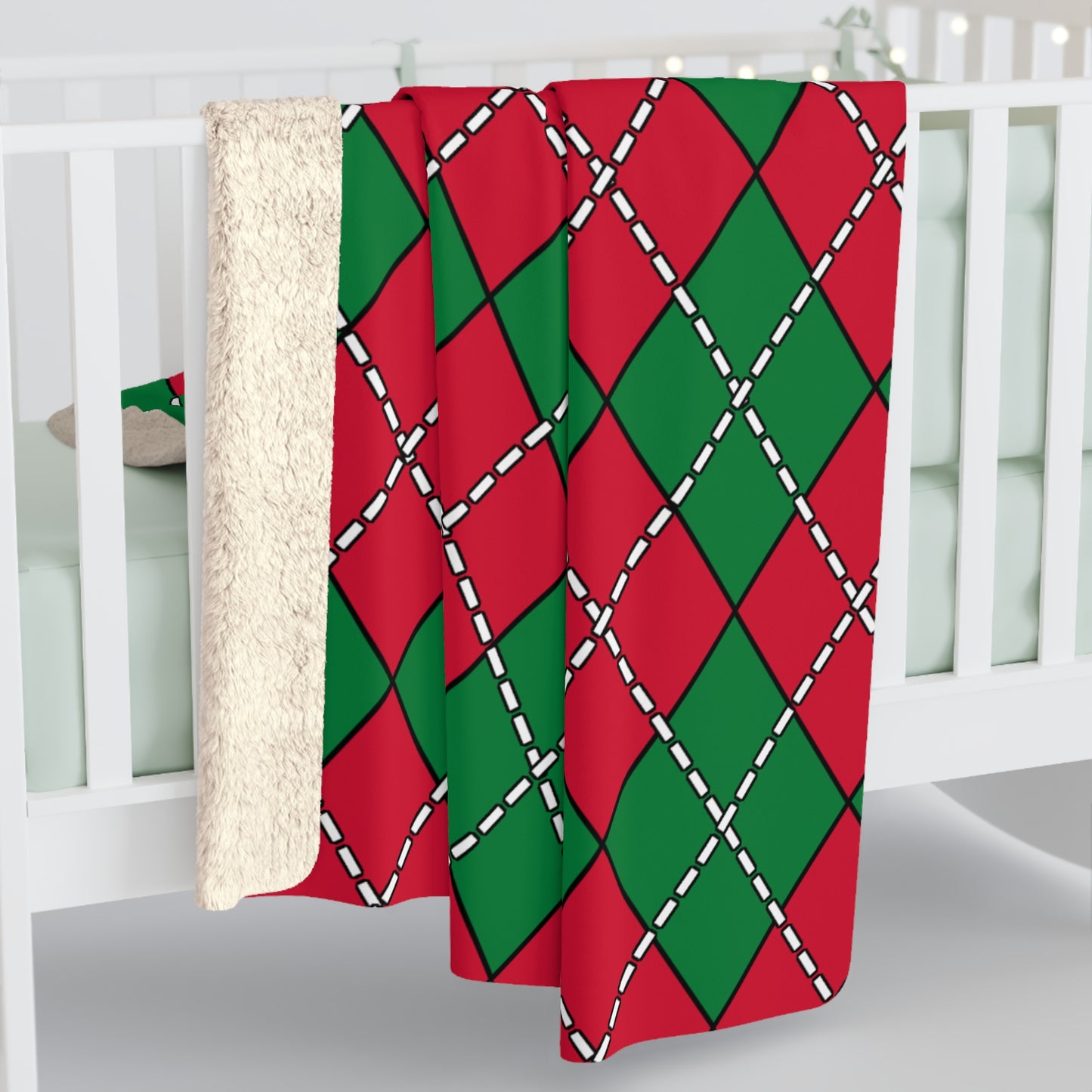 Maldives Retro Argyle Blanket Throw