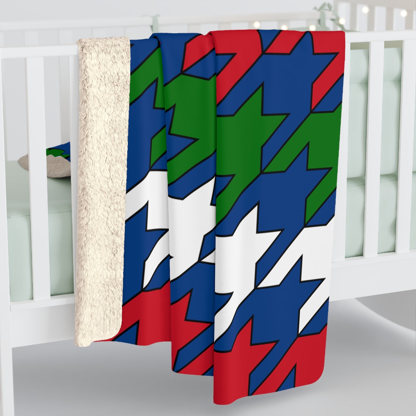 Belize Retro Houndstooth Blanket Throw