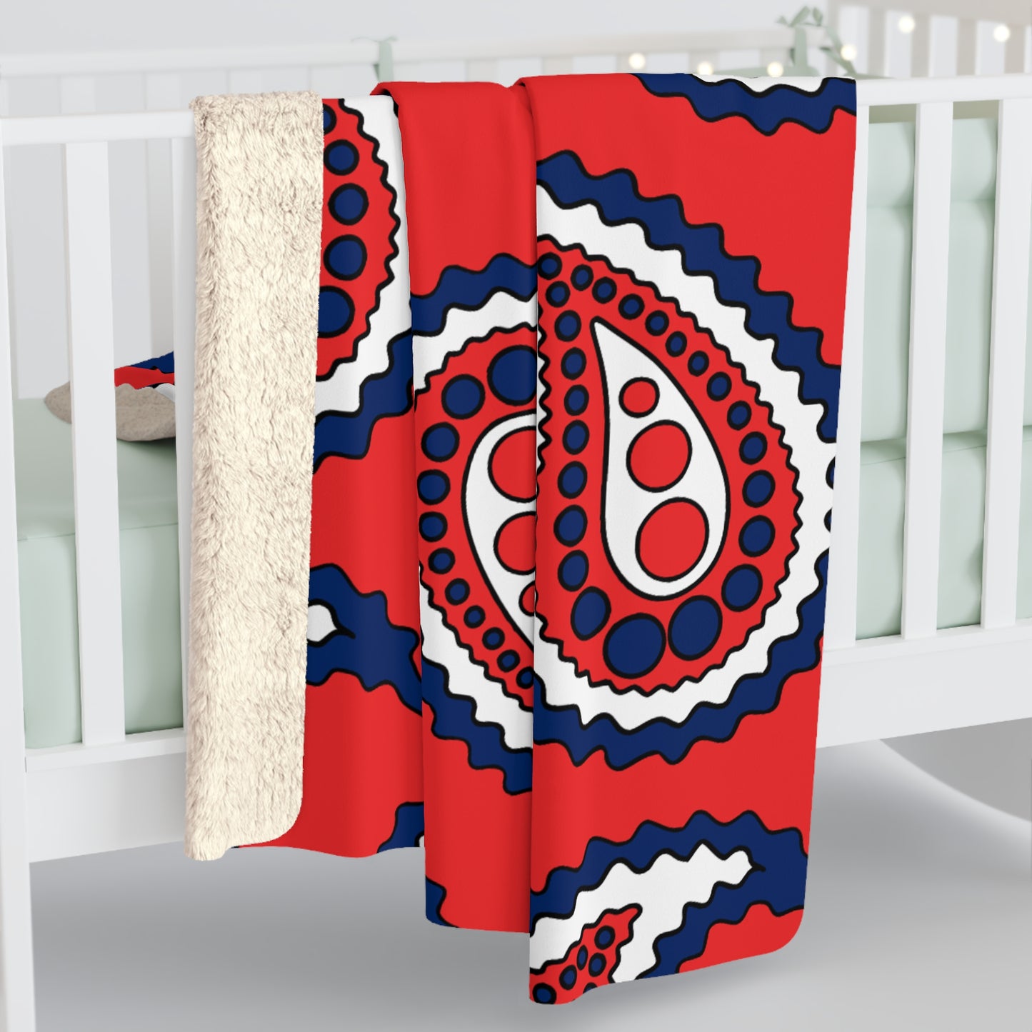 Svalbard And Jan Mayen Retro Paisley Blanket Throw