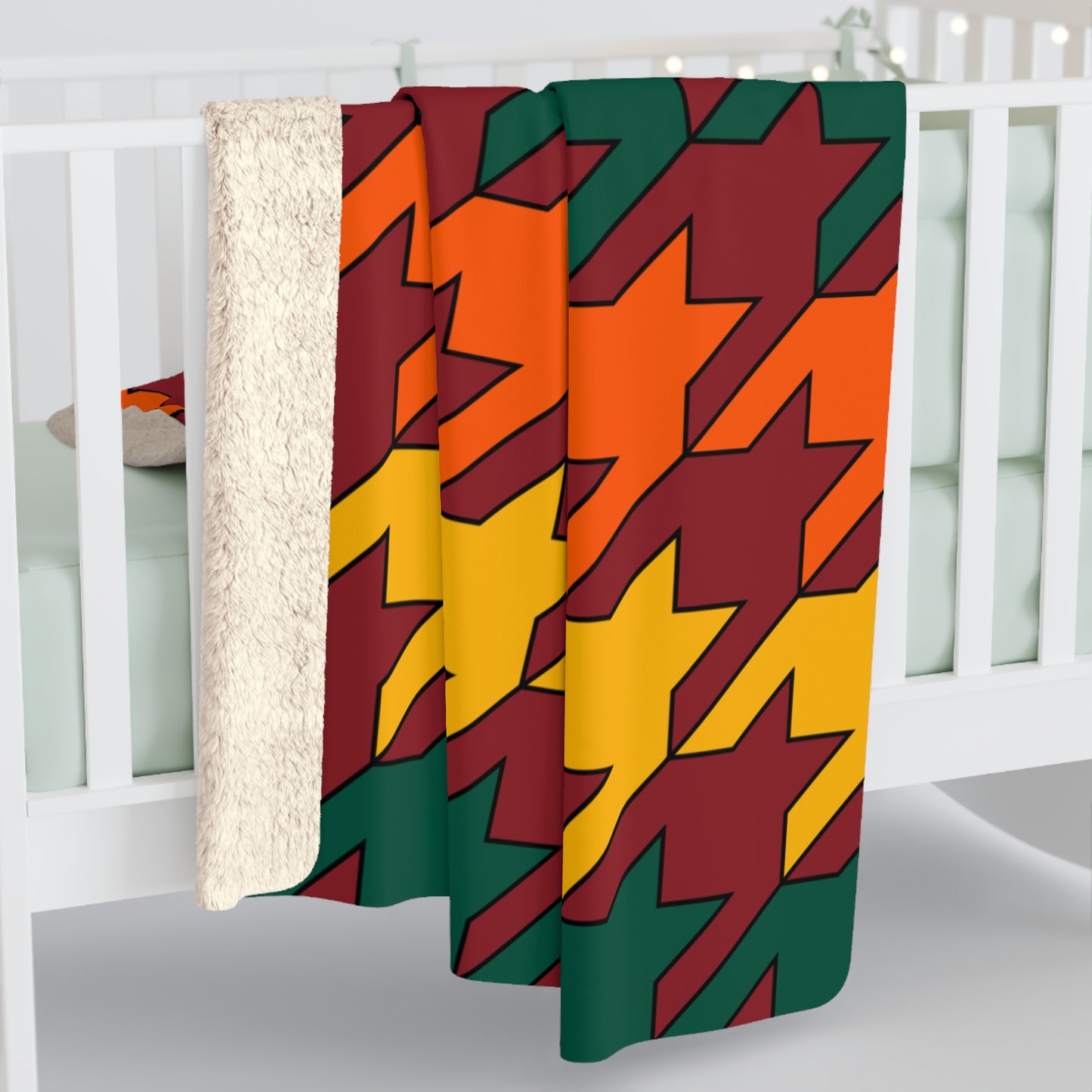 Sri Lanka Retro Houndstooth Blanket Throw