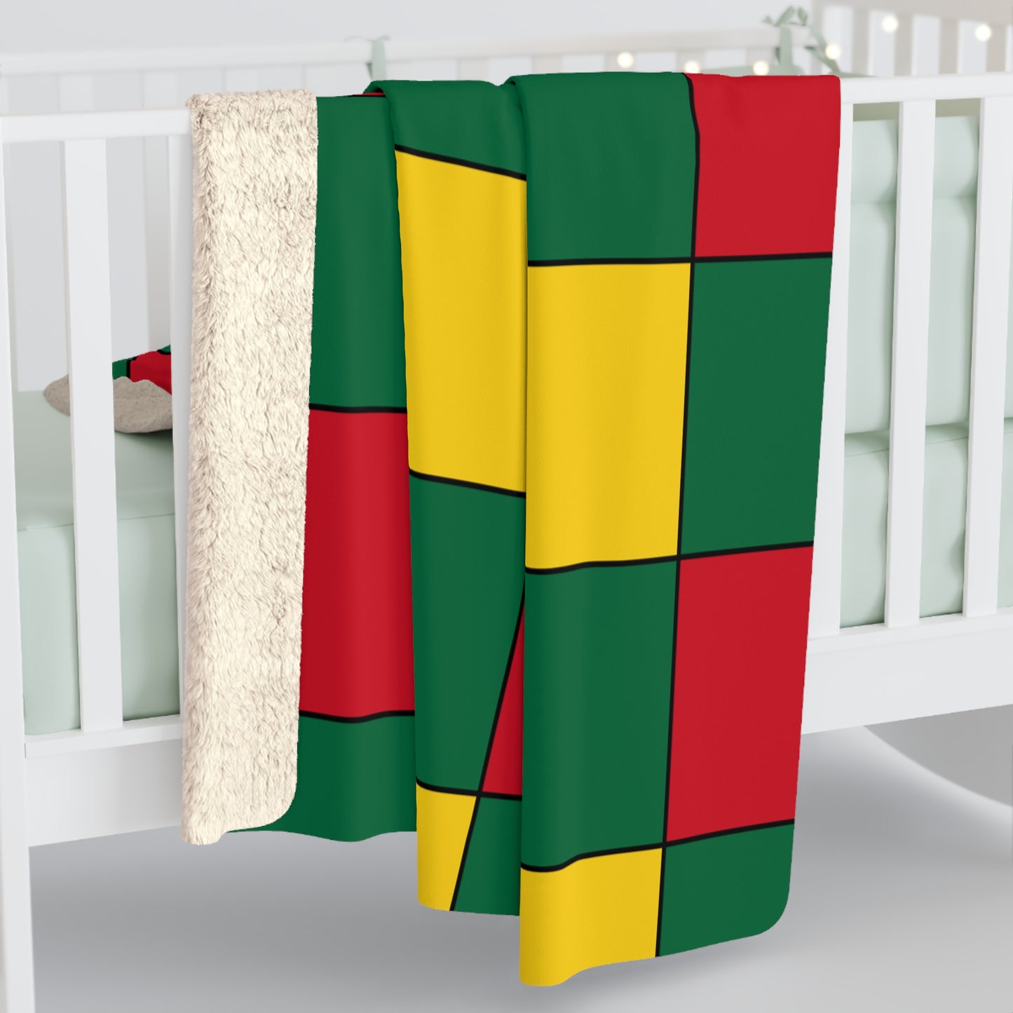Ghana Retro Check Blanket Throw