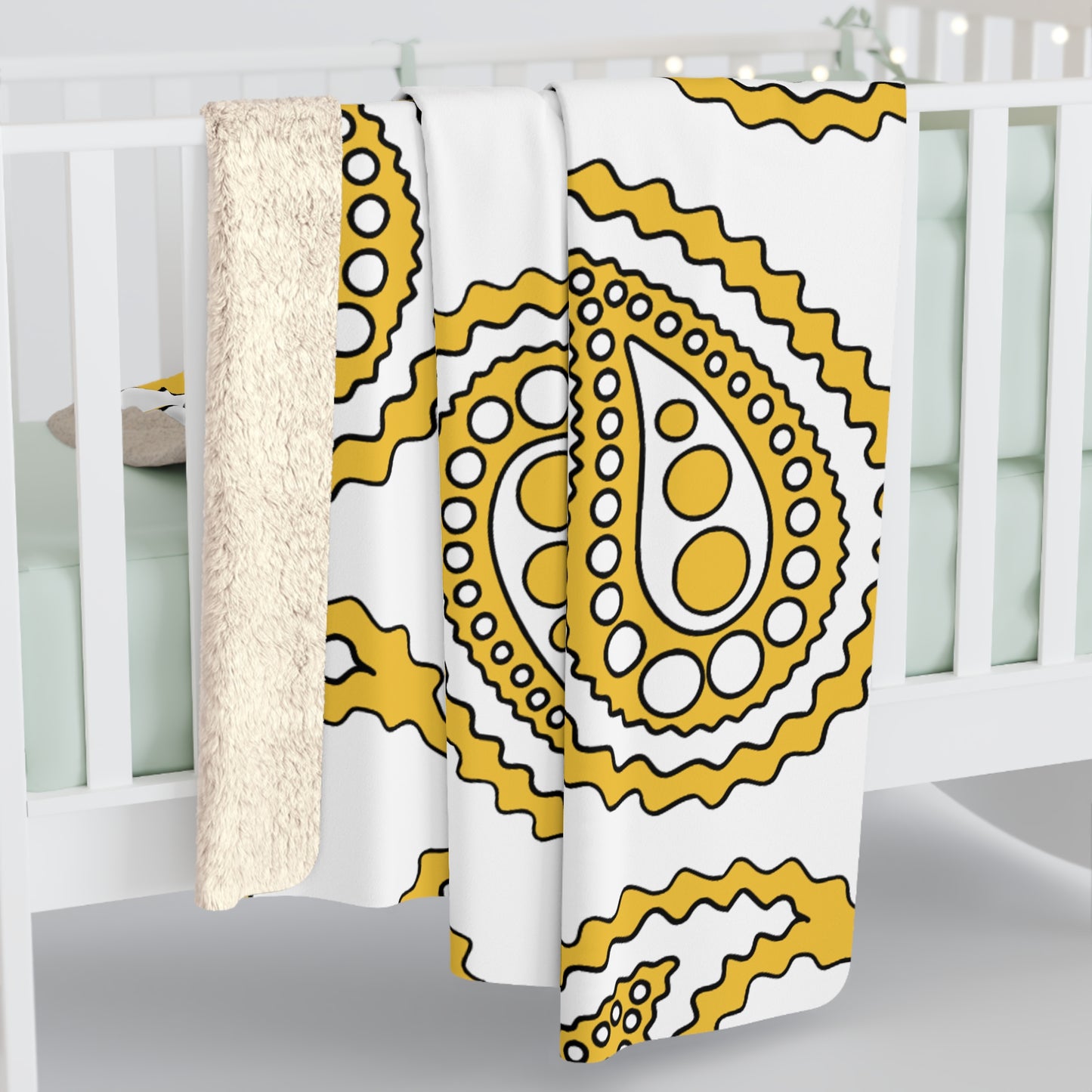 United States Virgin Islands Retro Paisley Blanket Throw