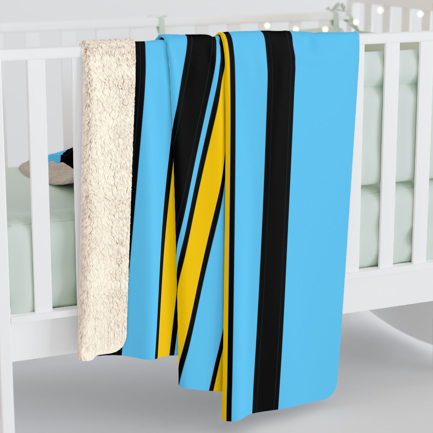 Saint Lucia Retro Stripes Blanket Throw