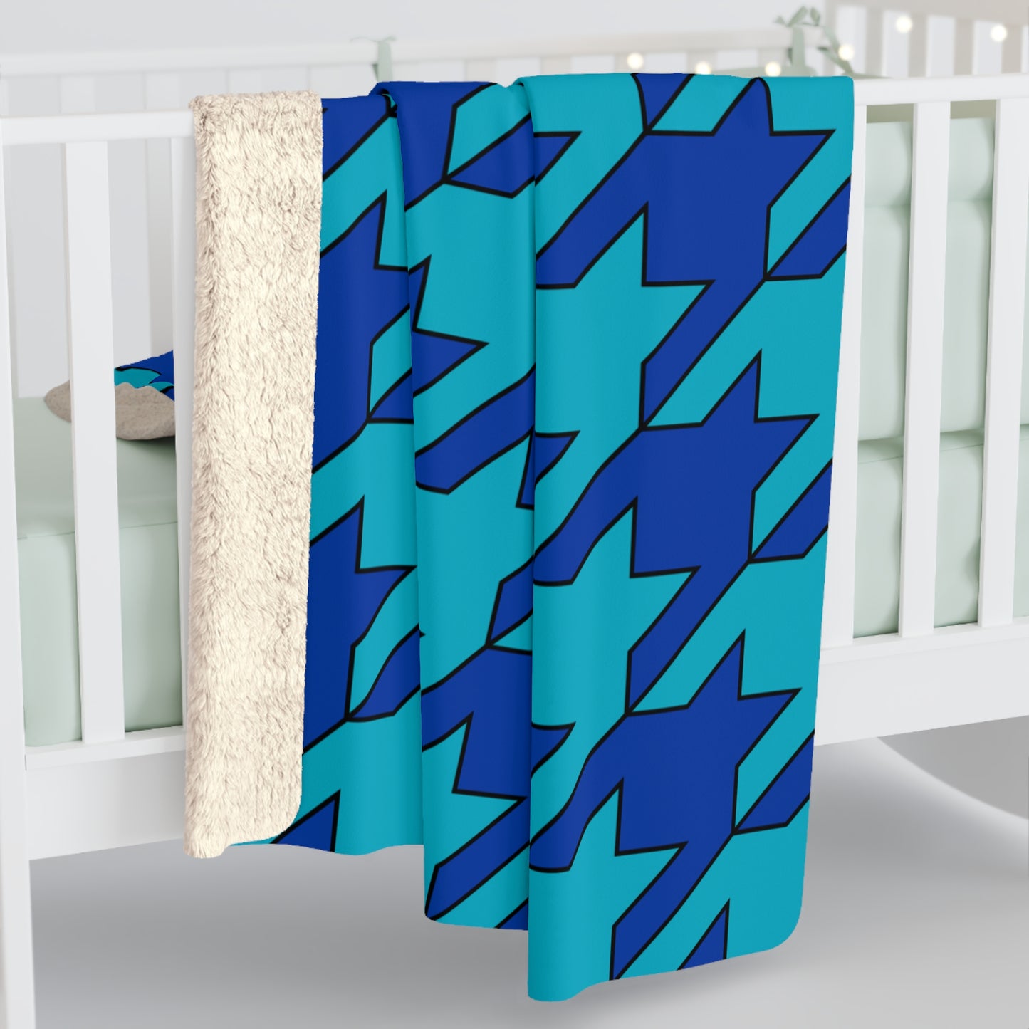 Pacific Islands Retro Houndstooth Blanket Throw