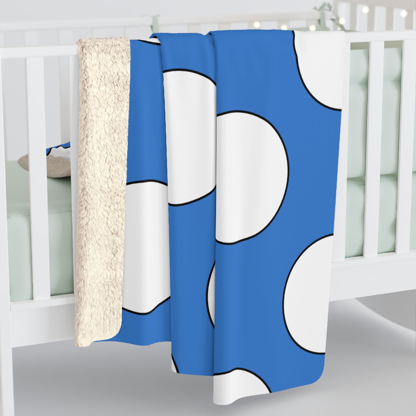 Antarctica Retro Polka Dots Blanket Throw