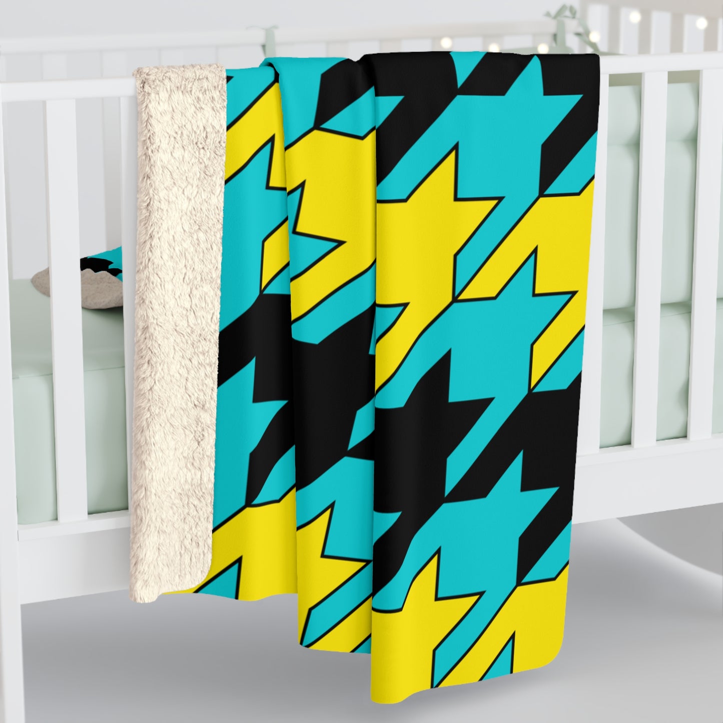 Bahamas Retro Houndstooth Blanket Throw