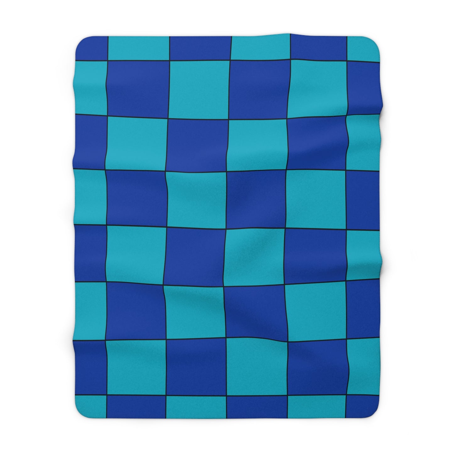 Pacific Islands Retro Check Blanket Throw