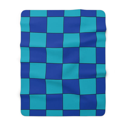 Pacific Islands Retro Check Blanket Throw
