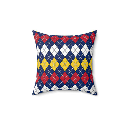 Turks And Caicos Islands Retro Argyle Cushion Pillow