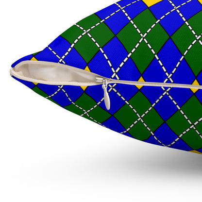 Solomon Islands Retro Argyle Cushion Pillow