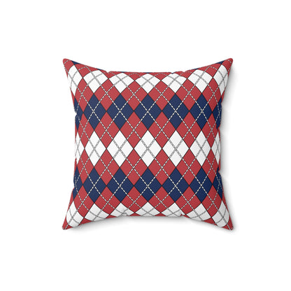 United States Minor Outlying Islands Retro Argyle Cushion Pillow