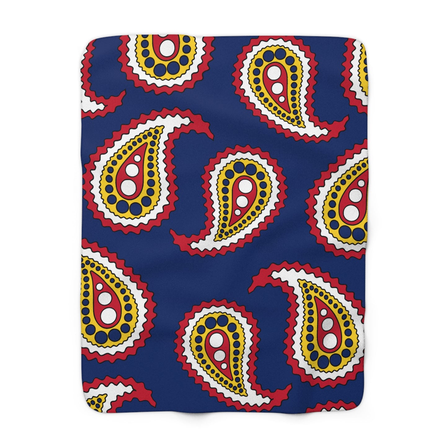 Turks And Caicos Islands Retro Paisley Blanket Throw