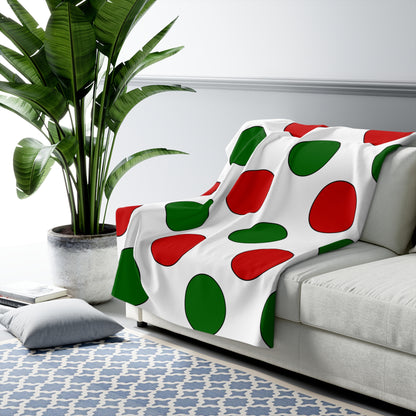 Tajikistan Retro Polka Dots Blanket Throw
