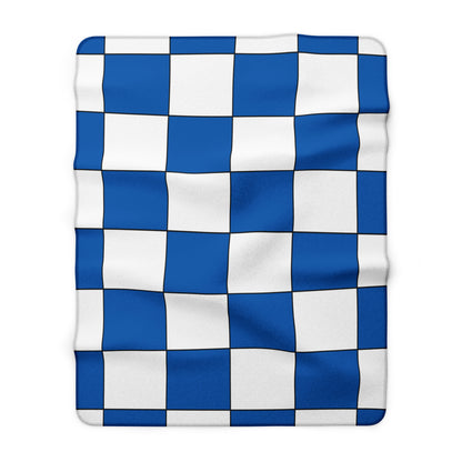 Greece Retro Check Blanket Throw