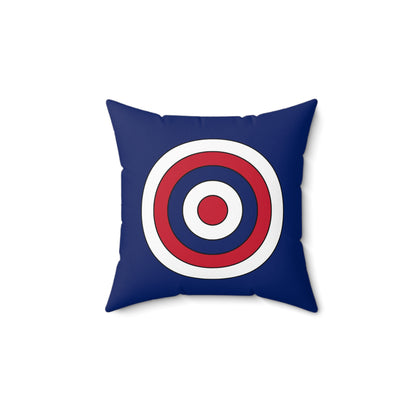 Ascension Island Retro Target Cushion Pillow