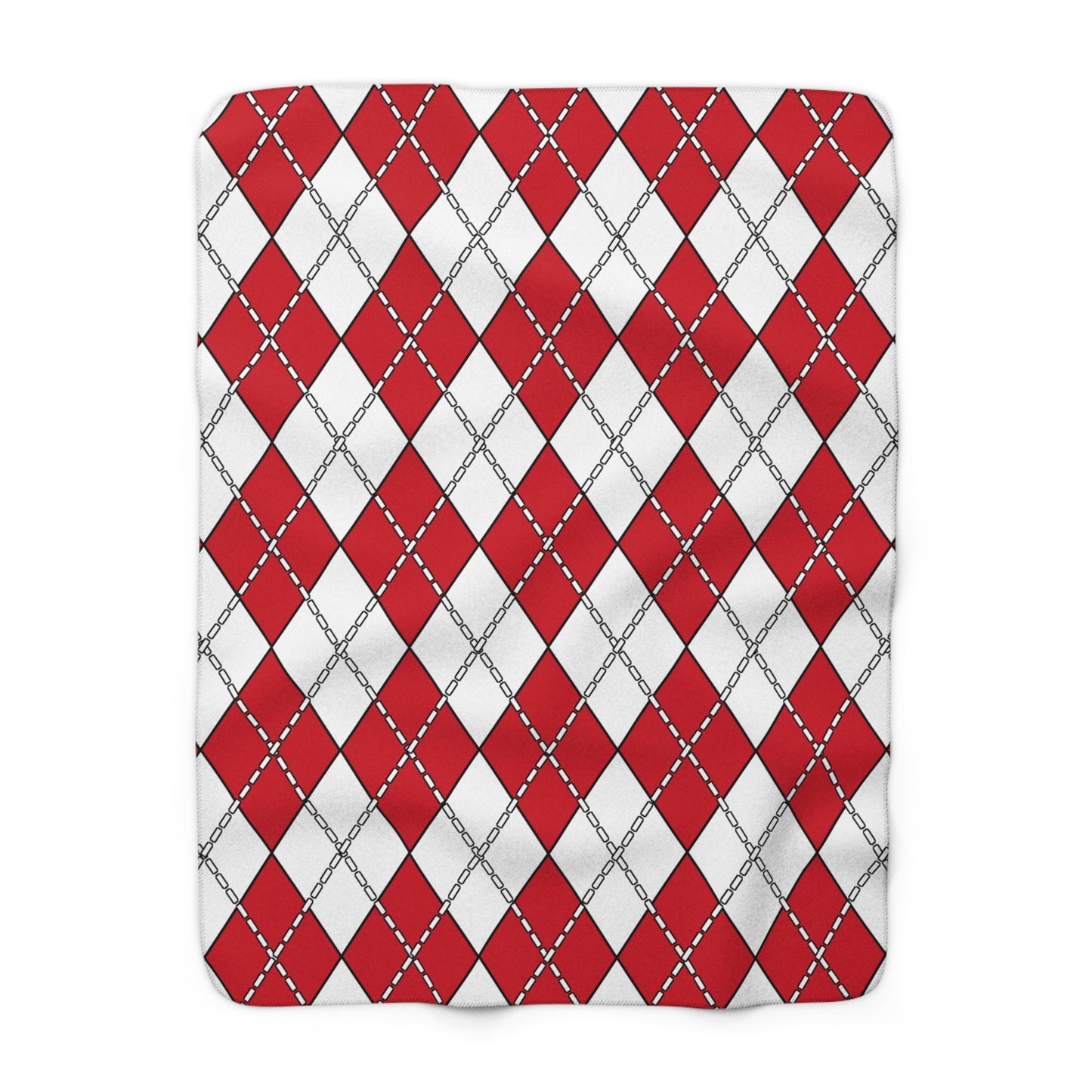 England Retro Argyle Blanket Throw