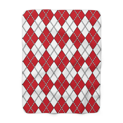 England Retro Argyle Blanket Throw