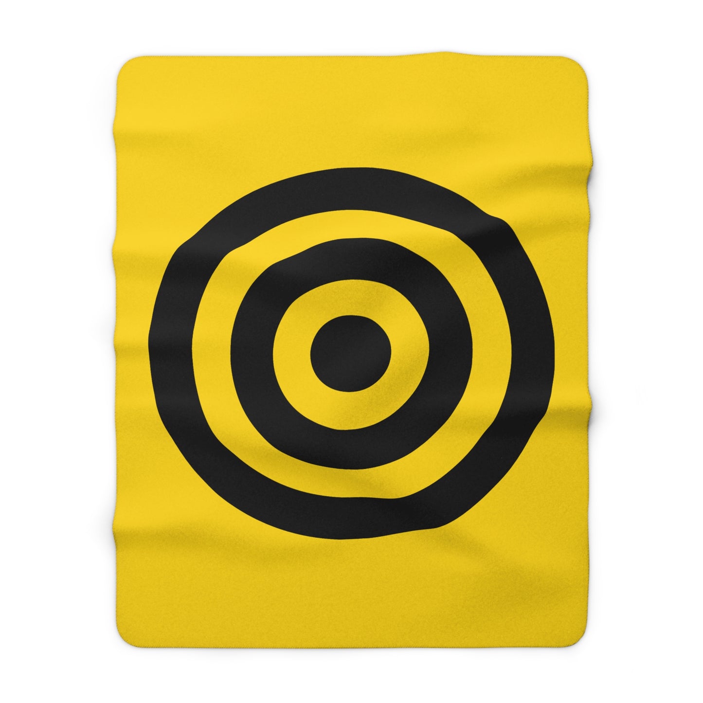 Gold, Black Retro Target Blanket Throw