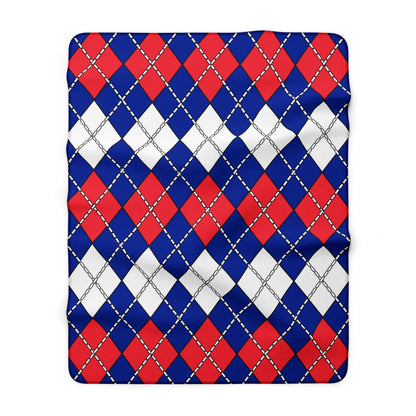 Sint Maarten Retro Argyle Blanket Throw