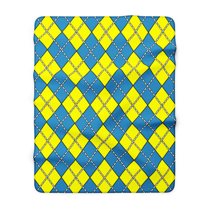 Aruba Retro Argyle Blanket Throw