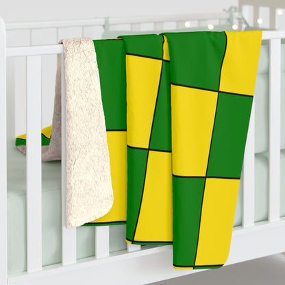 Cocos Islands Retro Check Blanket Throw
