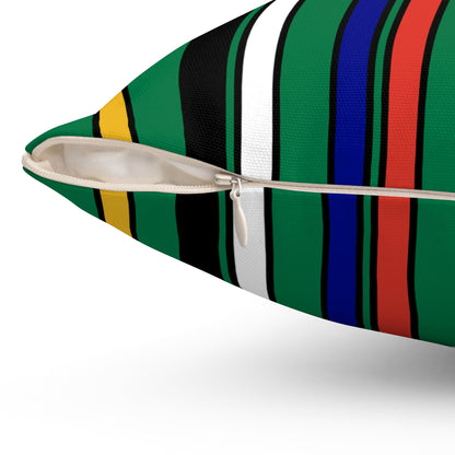 South Africa Retro Stripes Cushion Pillow