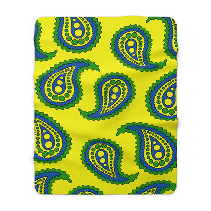 Saint Vincent And The Grenadines Retro Paisley Blanket Throw