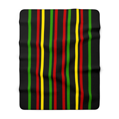Saint Kitts And Nevis Retro Stripes Blanket Throw