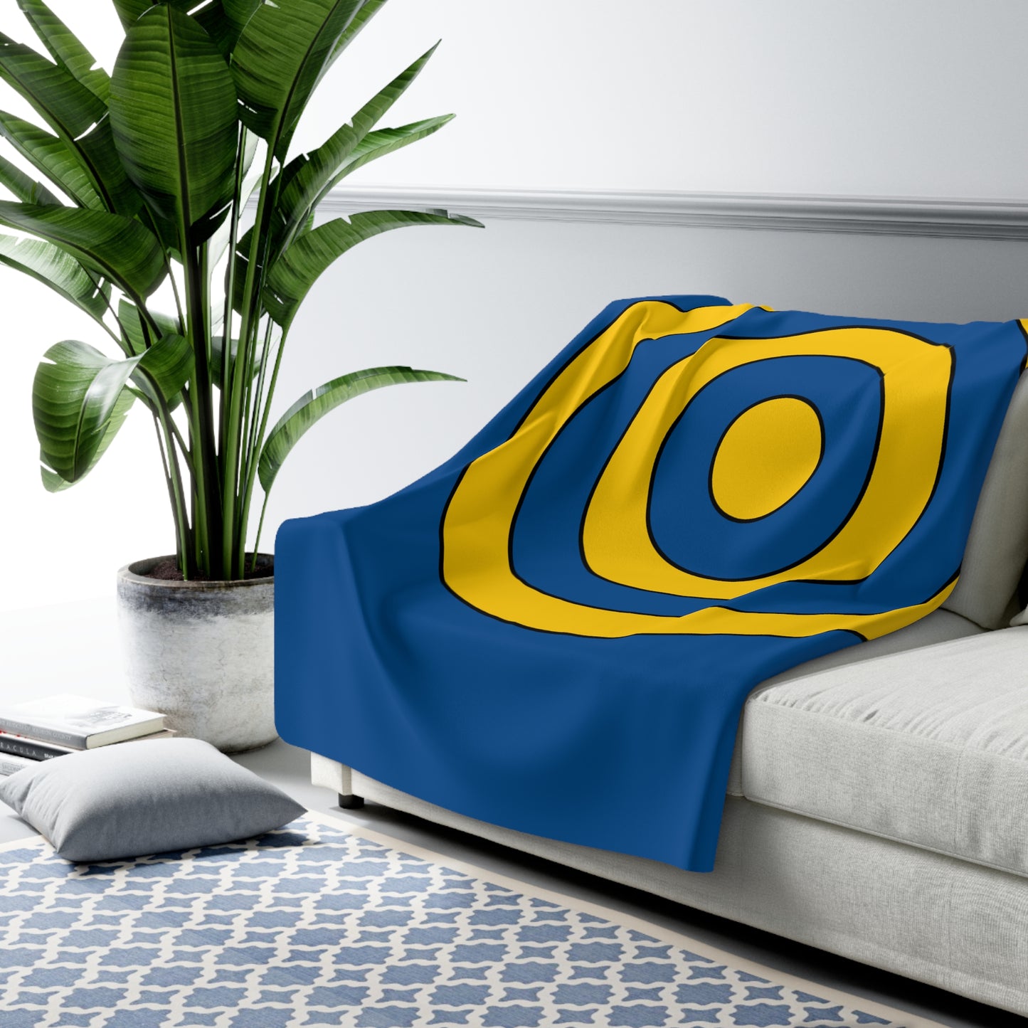 Sweden Retro Target Blanket Throw