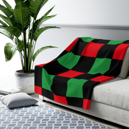 Libya Retro Check Blanket Throw