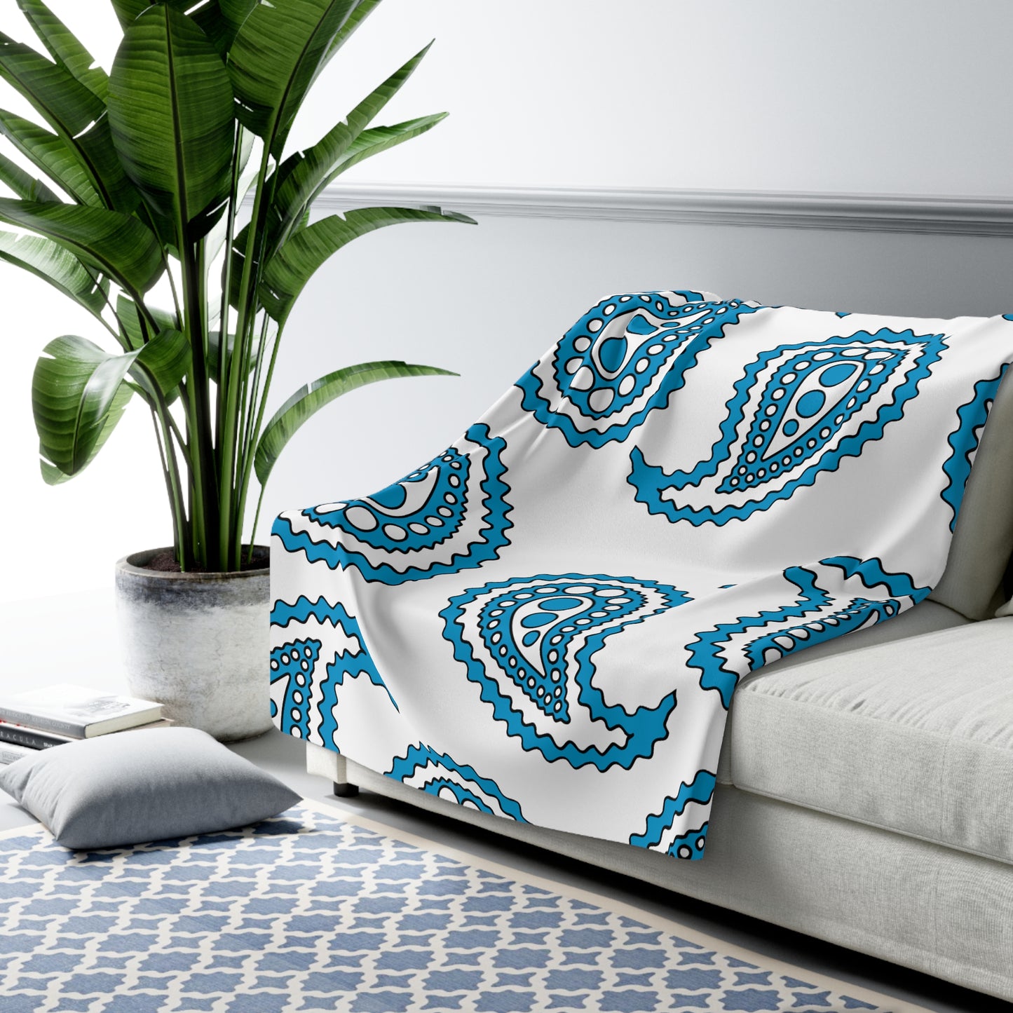 Galicia Retro Paisley Blanket Throw