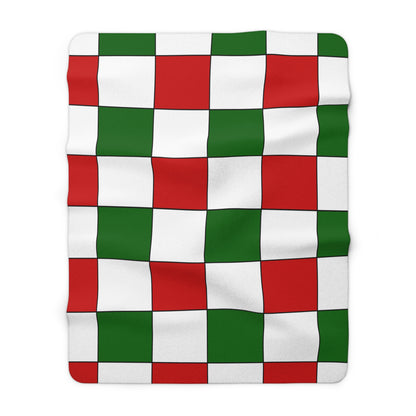 Tajikistan Retro Check Blanket Throw